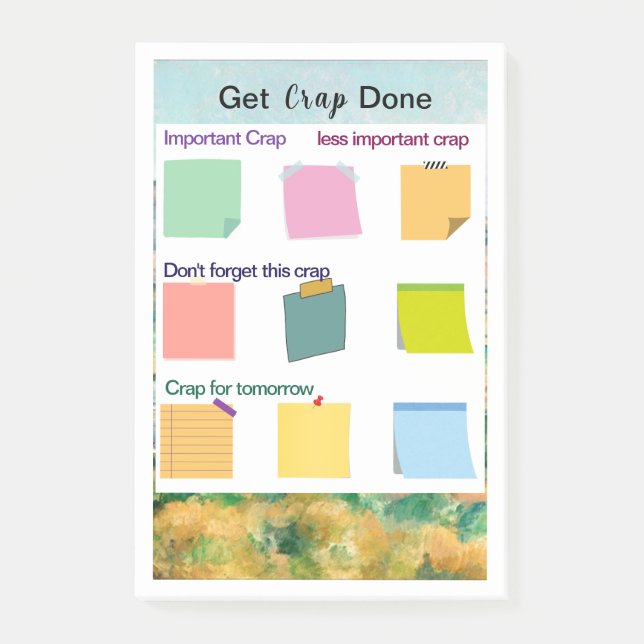 Notas Post-it® Obtener Crap Done Colorful Sticky Notes (Anverso)