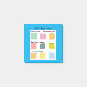 Notas Post-it® Obtener Crap Done Colorful Sticky Notes