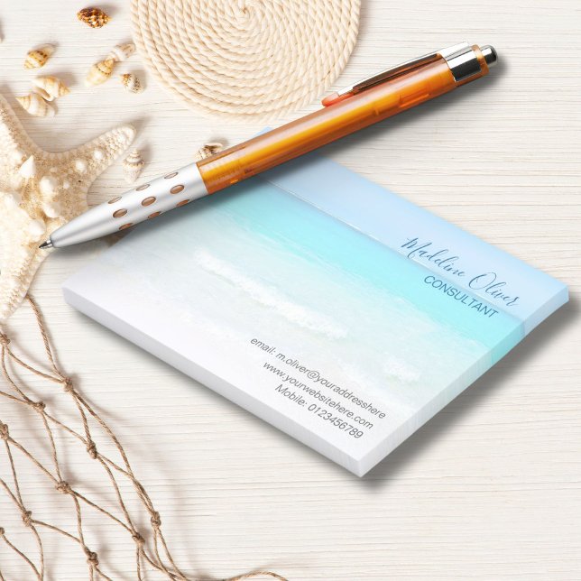 Notas Post-it® Ocean Beach Sea Travel Aqua Blue Stylish (Subido por el creador)