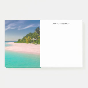 Notas Post-it® Océano Aquamarina Playa Tropical Escénica