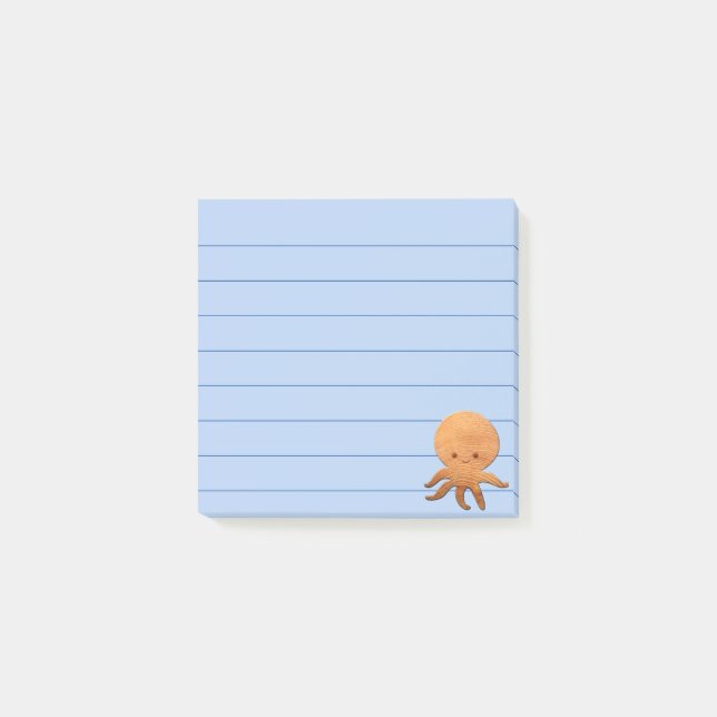 Notas Post-it® Octopus Personalizado Cuidadoso Con Impresión De M (Anverso)