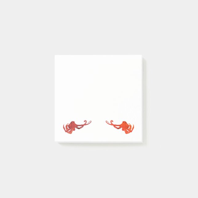 Notas Post-it® Octopus rojo (Anverso)