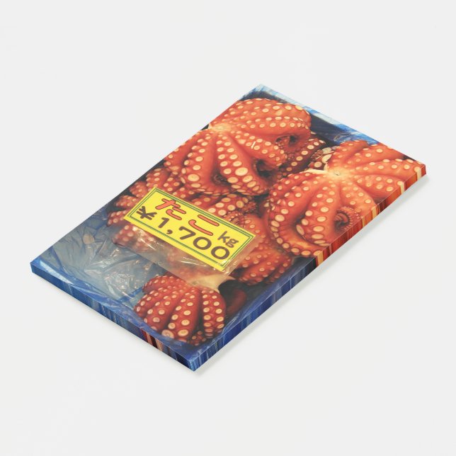 Notas Post-it® Octopus Tako た こ mercado de pescado de Tsukiji, To (En perspectiva)