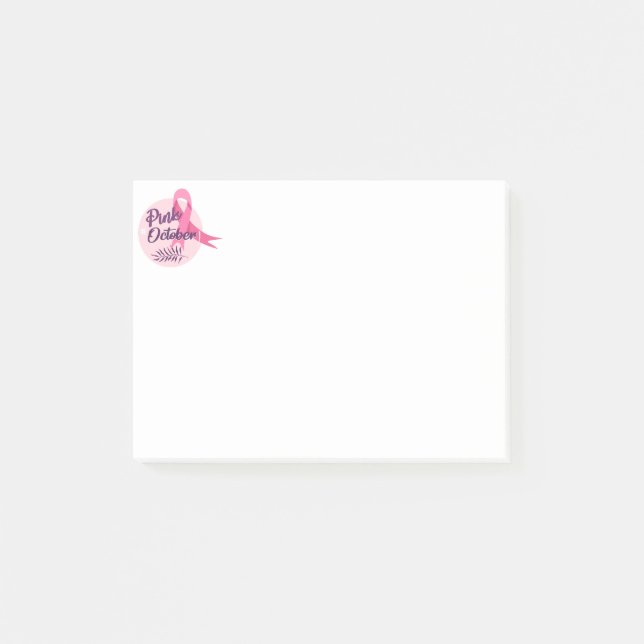 Notas Post-it® Octubre rosa (Anverso)