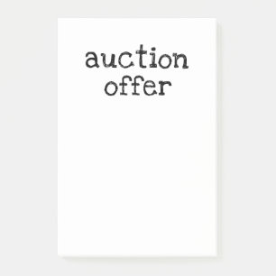 Notas Post-it® Oferta de subasta