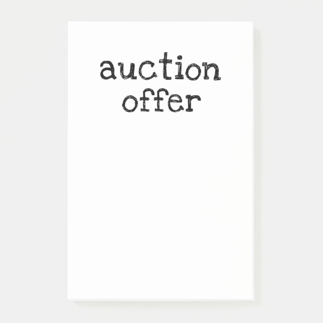 Notas Post-it® Oferta de subasta (Anverso)