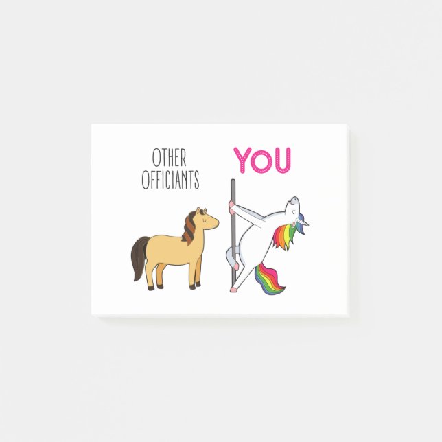 Notas Post-it® Oferta oficial de unicornio o gracias (Anverso)