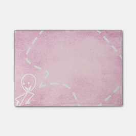 Notas Post-it® Office Family Stick Chalboard Pink Funny