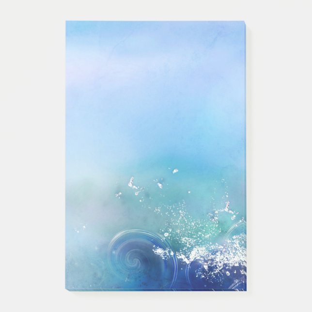 Notas Post-it® Office - Waves acuáticas (Anverso)