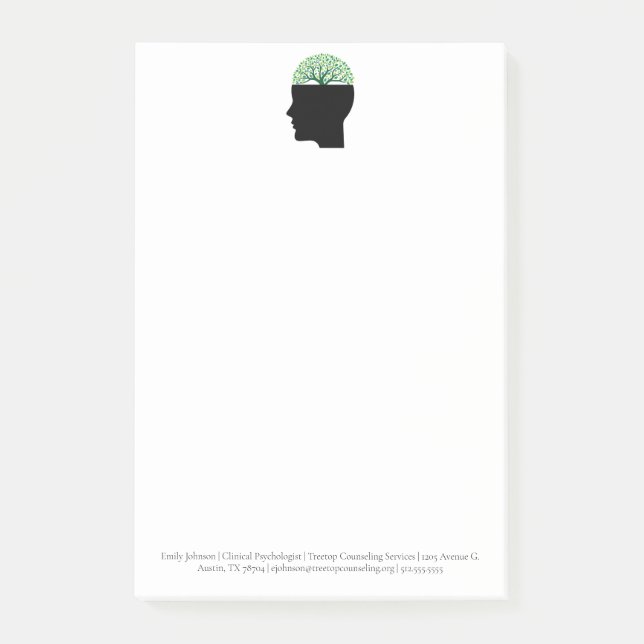 Notas Post-it® Oficina de Psicología Árbol Consejero Personalizad (Anverso)