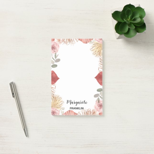 Notas Post-it® Oficina personal de Boho Florals no (Oficina)