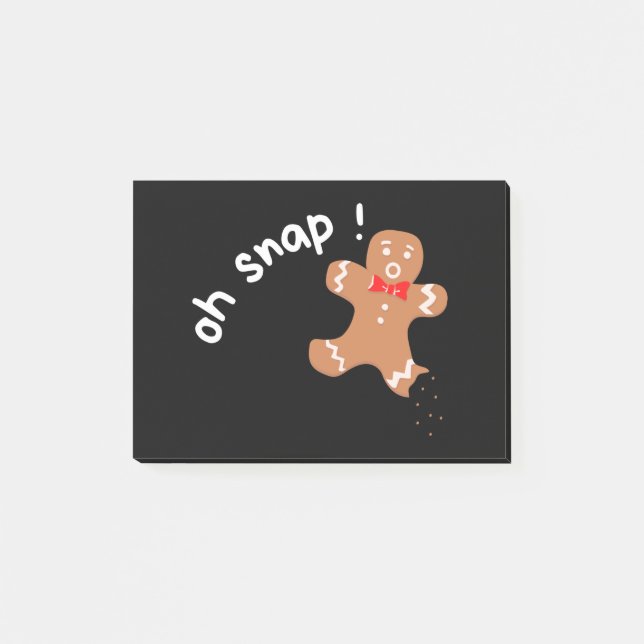Notas Post-it® oh, chistoso hombre de Gingerbread (Anverso)