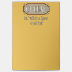 Notas Post-it® ¡Oh mierda! Ideas divertidas del regalo