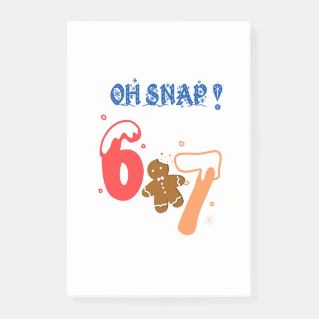 Notas Post-it® Oh Snap Gingerbread 67 (Anverso)