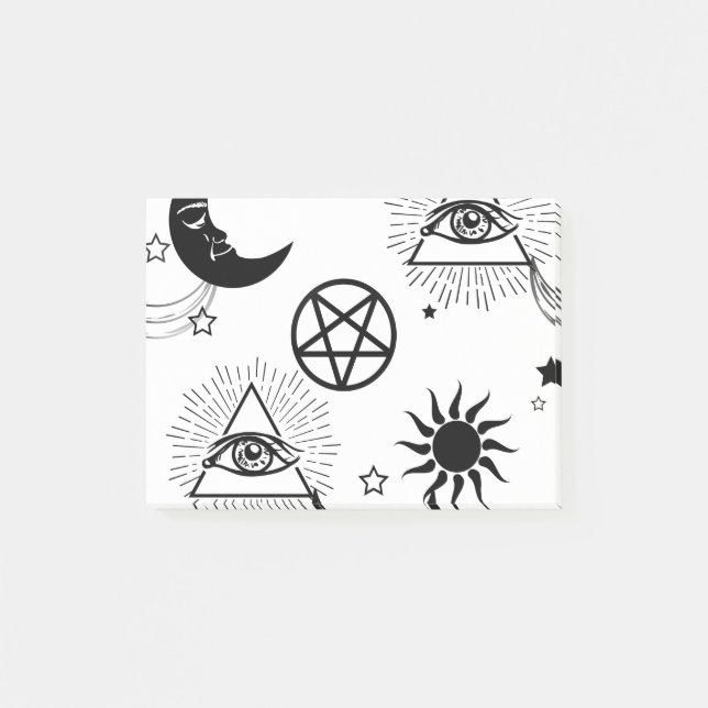 Notas Post-it® ojo de halloween illuminati (Anverso)