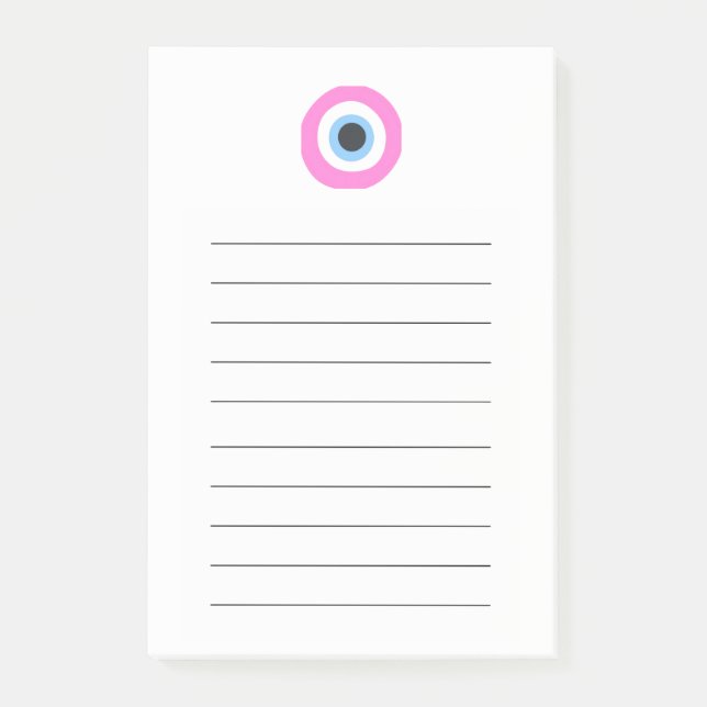 Notas Post-it® ojo turco rosa (Anverso)