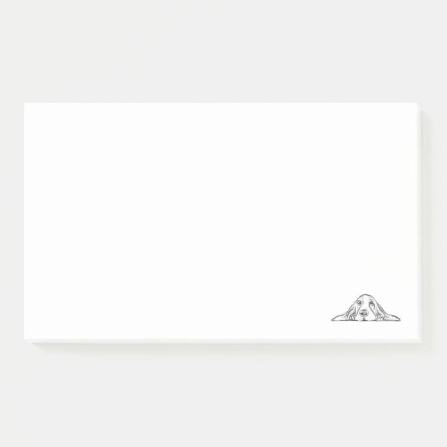 Notas Post-it® ojos de perrito simple blanco negro (Anverso)