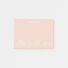 Notas Post-it® Olas del océano chicas costeras personalizadas