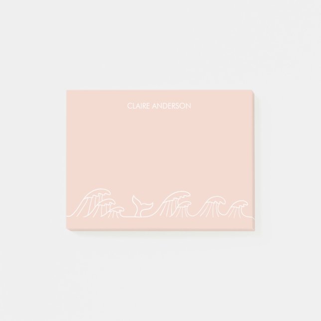 Notas Post-it® Olas del océano chicas costeras personalizadas (Anverso)