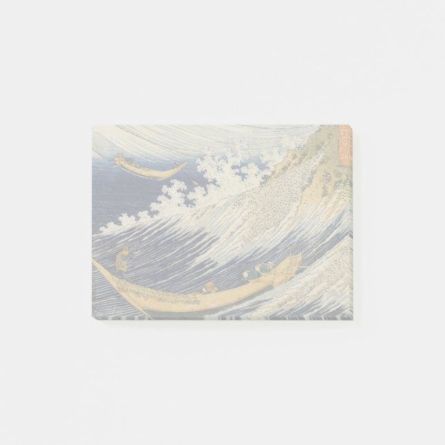 Notas Post-it® Olas del Océano de Hokusai Barcos Marítimos (Anverso)
