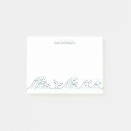 Notas Post-it® Olas del océano niños costeros personalizados