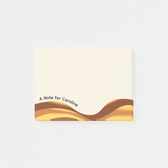 Notas Post-it® Olas Doradas (Anverso)