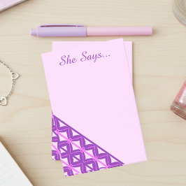 Notas Post-it® Olas rosadas y moradas
