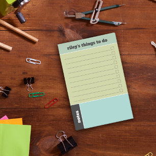 Notas Post-it® Olive Green Gray Things To Do & Notes