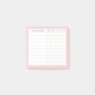 Notas Post-it® Olivia Personalizada Rastreadora de Hábitos en Rub