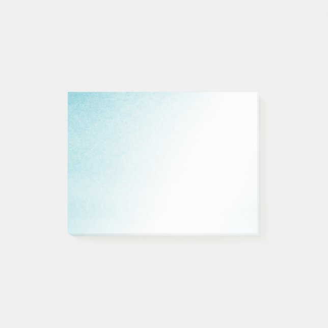 Notas Post-it® Ombre Blanco Azul Acuático (Anverso)