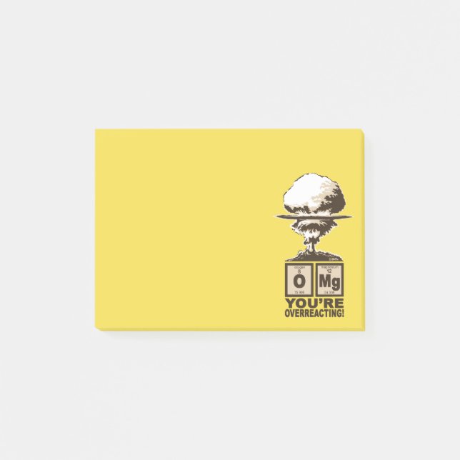 Notas Post-it® ¡OMG! ¡Usted overreacting! (Anverso)