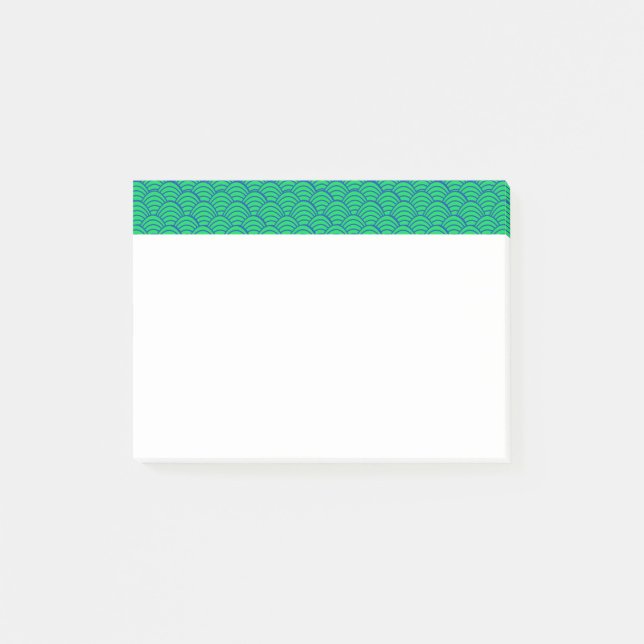 Notas Post-it® Ondas azules (Anverso)