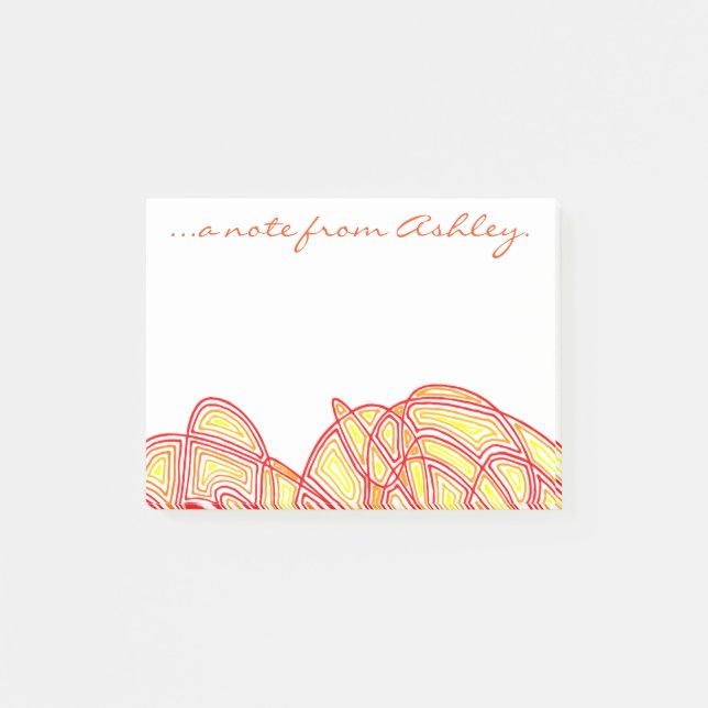 Notas Post-it® Ondas feroces (Anverso)