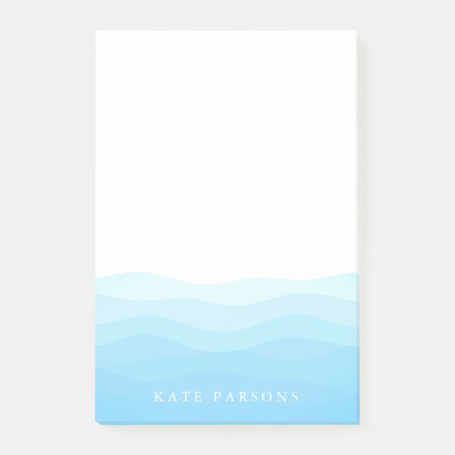 Notas Post-it® Ondas tropicales modernas (Anverso)