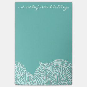 Notas Post-it® Ondas verde azuladas
