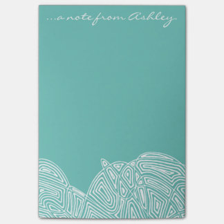 Notas Post-it® Ondas verde azuladas