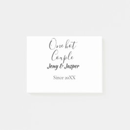 Notas Post-it® One hot couple add name since 20XX year date