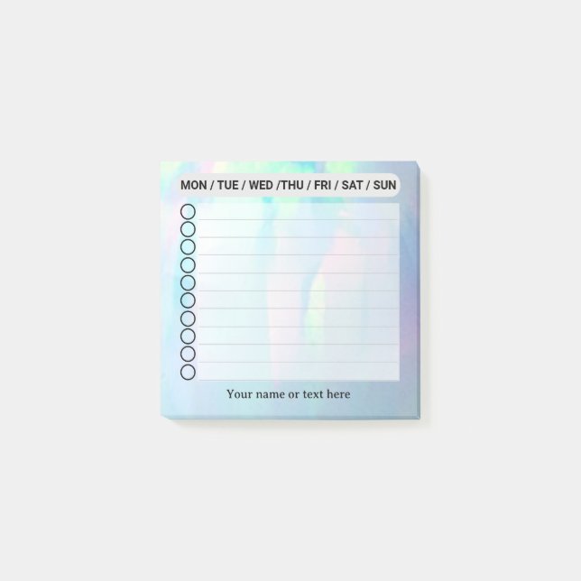Notas Post-it® Opal Gemstone To do list Post-it Notes (Anverso)