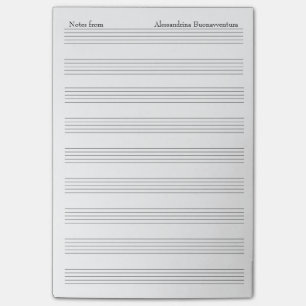 Notas Post-it® Opción de nombre personalizado de papel en blanco