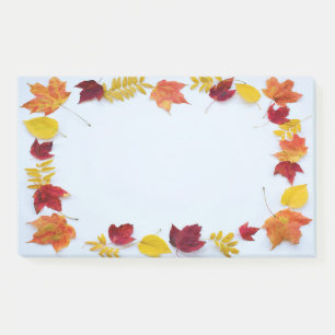 Notas Post-it® Opciones de borde 1A-B para hojas de otoño