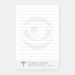 Notas Post-it® Optometrista Personalizable de Médica oftalmoló