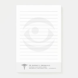 Notas Post-it® Optometrista| Personalizable de Médica oftalmológi