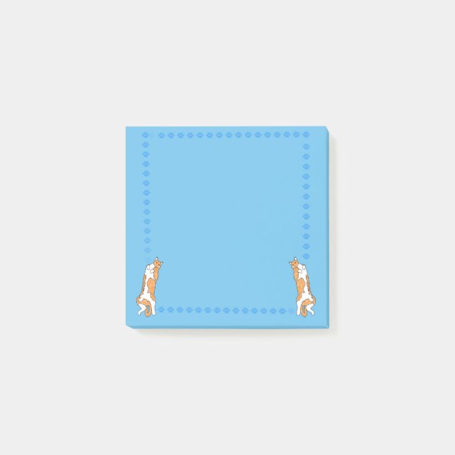 Notas Post-it® Orange Cats on a Blue Background Post it Notes (Anverso)
