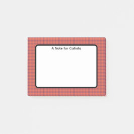 Notas Post-it® Orange Plaid