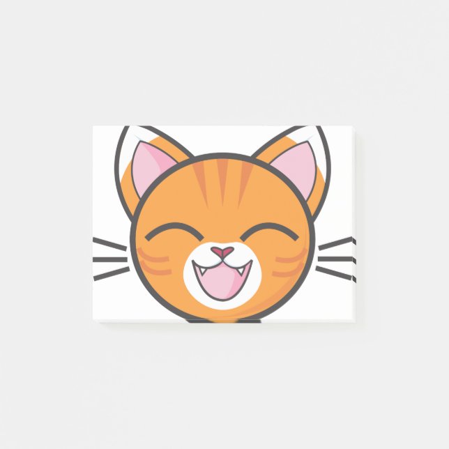 Notas Post-it® Orange Tabby Cat Orange Tabby Tabby Striped Tabby. (Anverso)