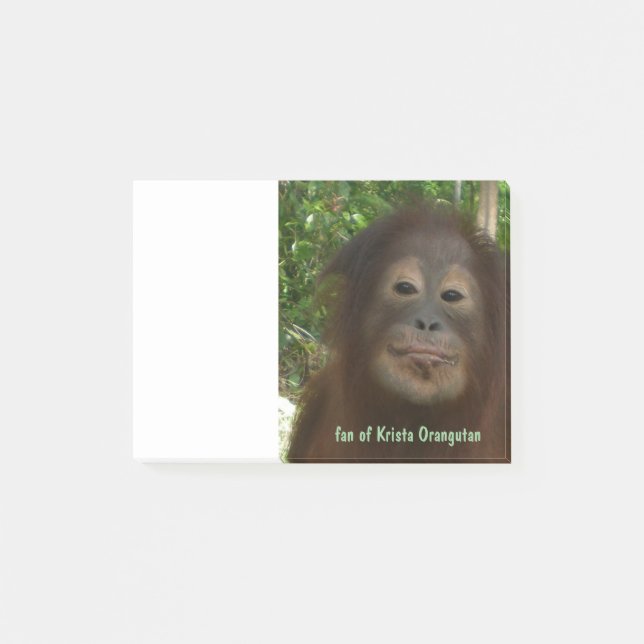 Notas Post-it® Orangután de Krista (Anverso)