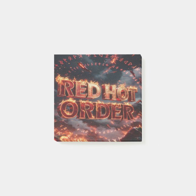 Notas Post-it® Orden Caliente Rojo (Anverso)