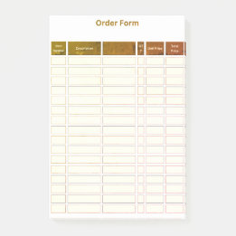 Notas Post-it® order form post it note