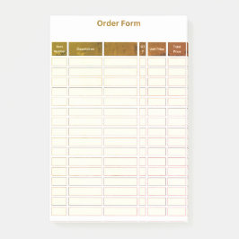 Notas Post-it® order form post it note
