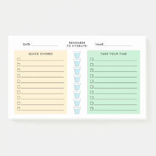 Notas Post-it® Organizador diario - Lista de tareas pendientes -